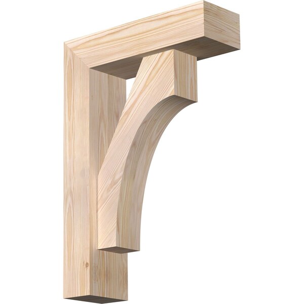 Ekena Millwork Westlake Block Smooth Bracket w/ Offset Brace, Douglas Fir, 5 1/2"W x 18"D x 26"H BKT0604X18X26WTL05SDF - main